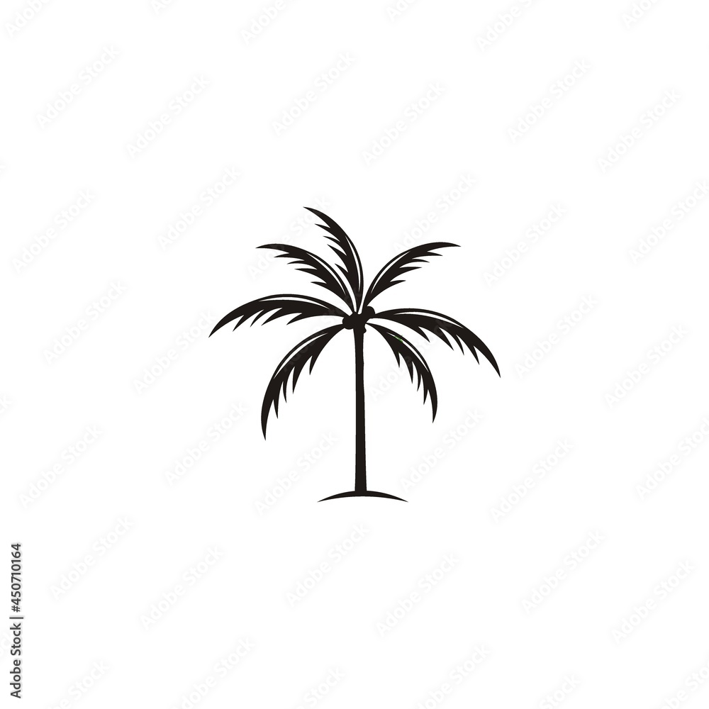 Palm tree summer logo template vector illustration