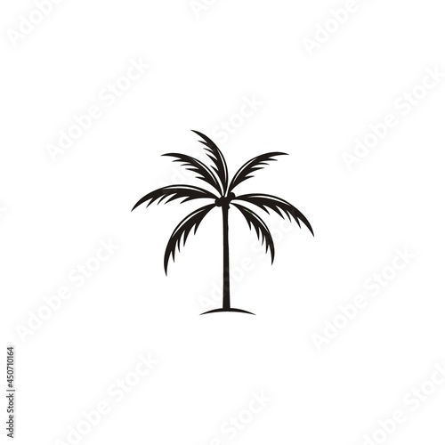 Palm tree summer logo template vector illustration © GRAY