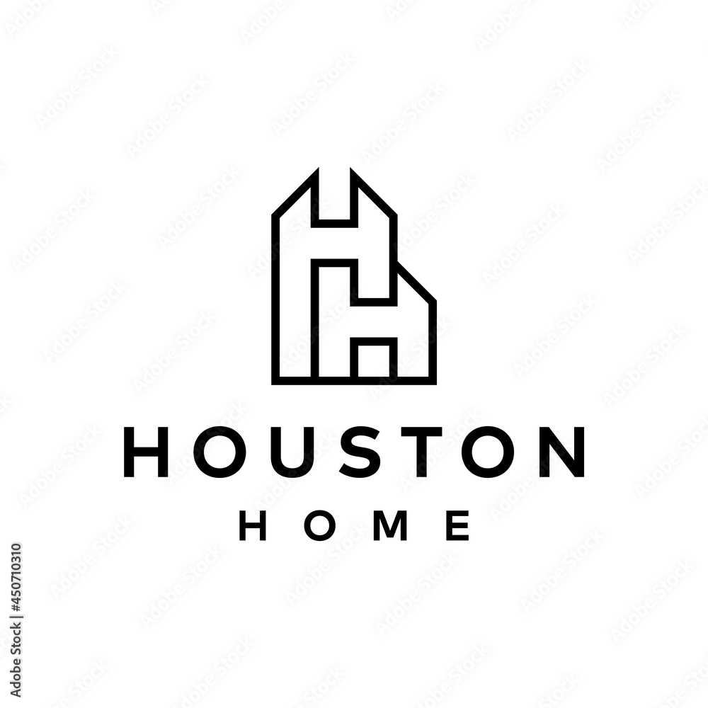 Clean and modern wordmark logo about letter H and real estate.
EPS 10, Vector.