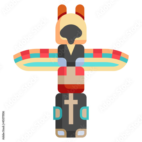 TOTEM flat icon,linear,outline,graphic,illustration