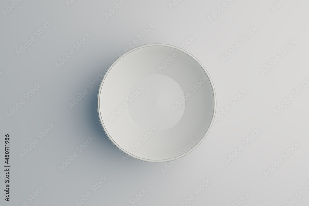 white bowl on white background, 3d illustration rendering white bowl on white background, 3d illustration rendering