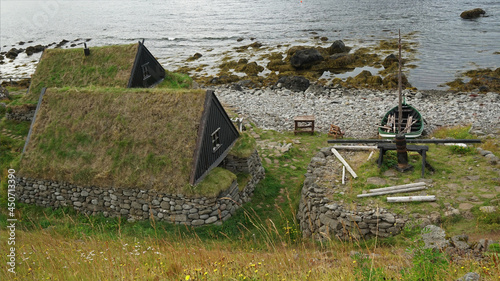 the fishing village of Osvor in Bolungarvik, Iceland photo