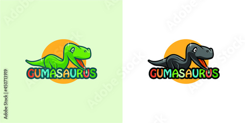 Dinosaurus cartoon logo design