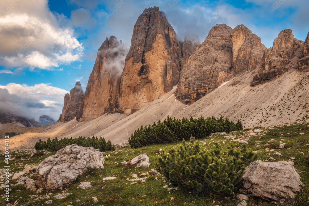 Fototapeta premium Tre Cime di Lavaredo Dolomity Alpy Włochy