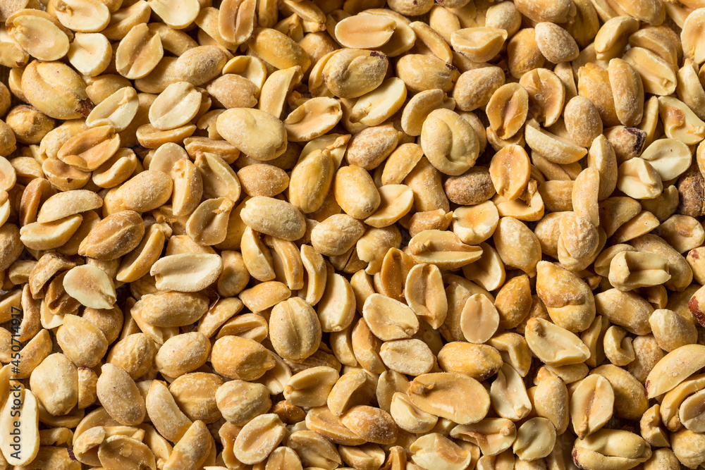 Fototapeta premium Healthy Roasted Salted Shelled Peanuts