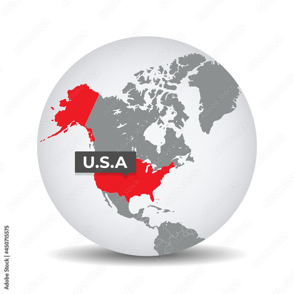 World Globe Map With The Identication Of U S A Map Of United States 1000 F 450715575 FlYHMxDDW235cfzktFg11BzgS0MzAIbE 