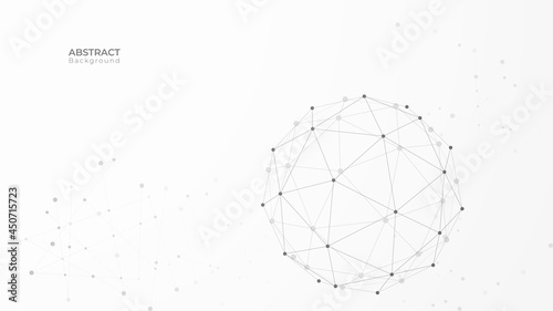 Abstract network connected with line background. Digital technology concept. Vector art illustration