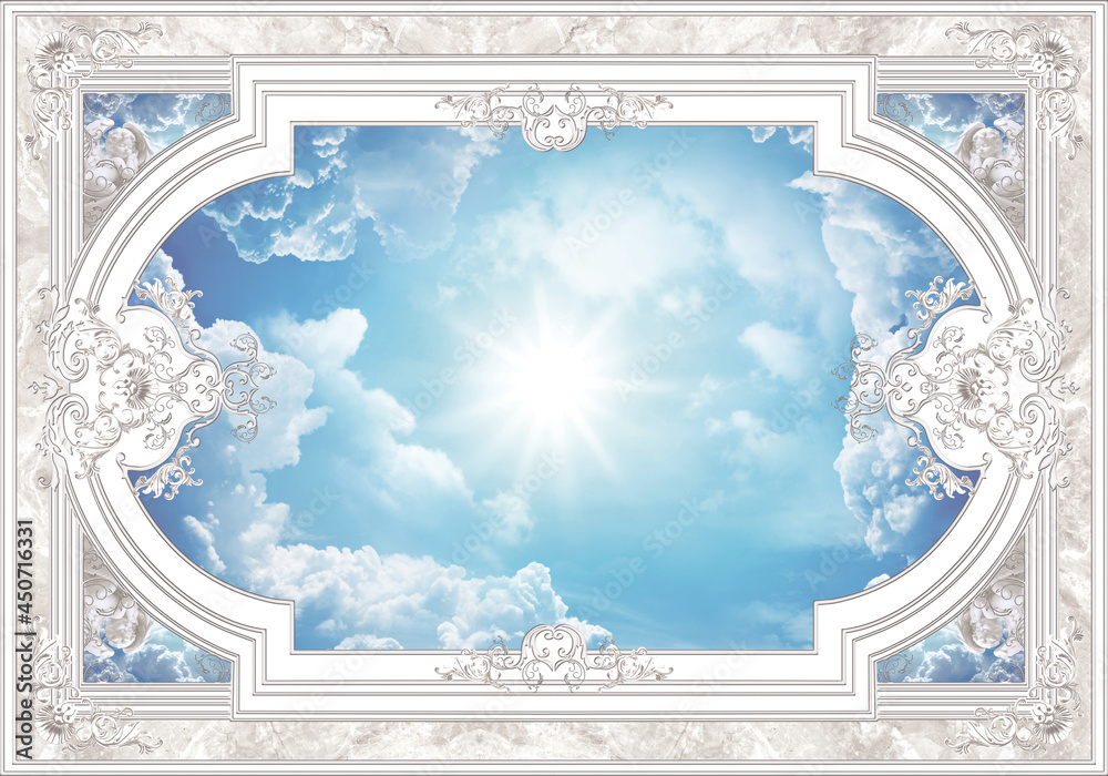 How To Paint Blue Sky And Clouds On Ceiling Shelly Lighting