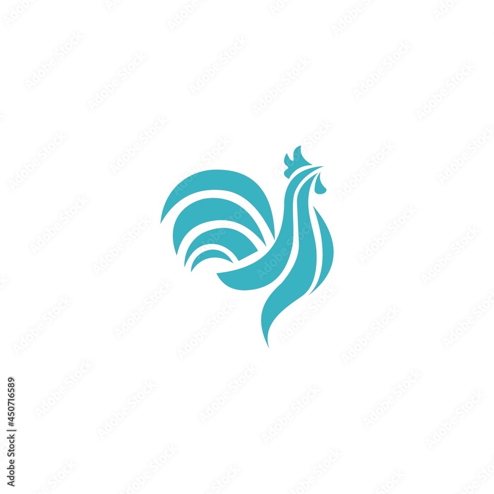 Obraz premium rooster logo vector template icon illustration