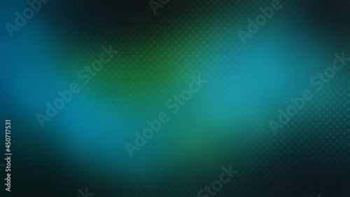 blurry blue and green gradient color with halftone. abstract circle layer on dark blue and green background. vibrant abstract background use for template, advertising, invitation card. © WONGSAKORN