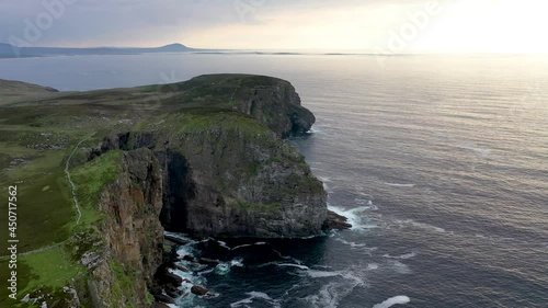 Aerial view of the Cliffs at Horn Head, Dunfanaghy - County Donegal, Ireland photo