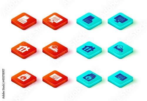 Set Online ordering and delivery, burger, Fast by car, and icon. Vector