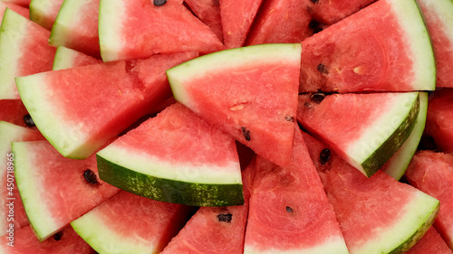 Fresh Watermelon Slices top view