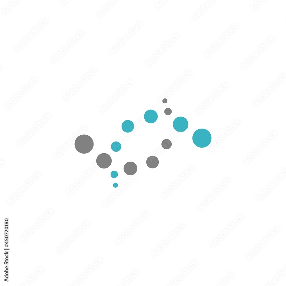 DNA logo spine illustration vector template
