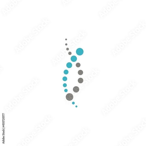 DNA logo spine illustration vector template