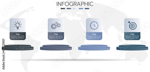 infographic template have step or option.vector illustration style design for business,class or shop online,presentation,element.