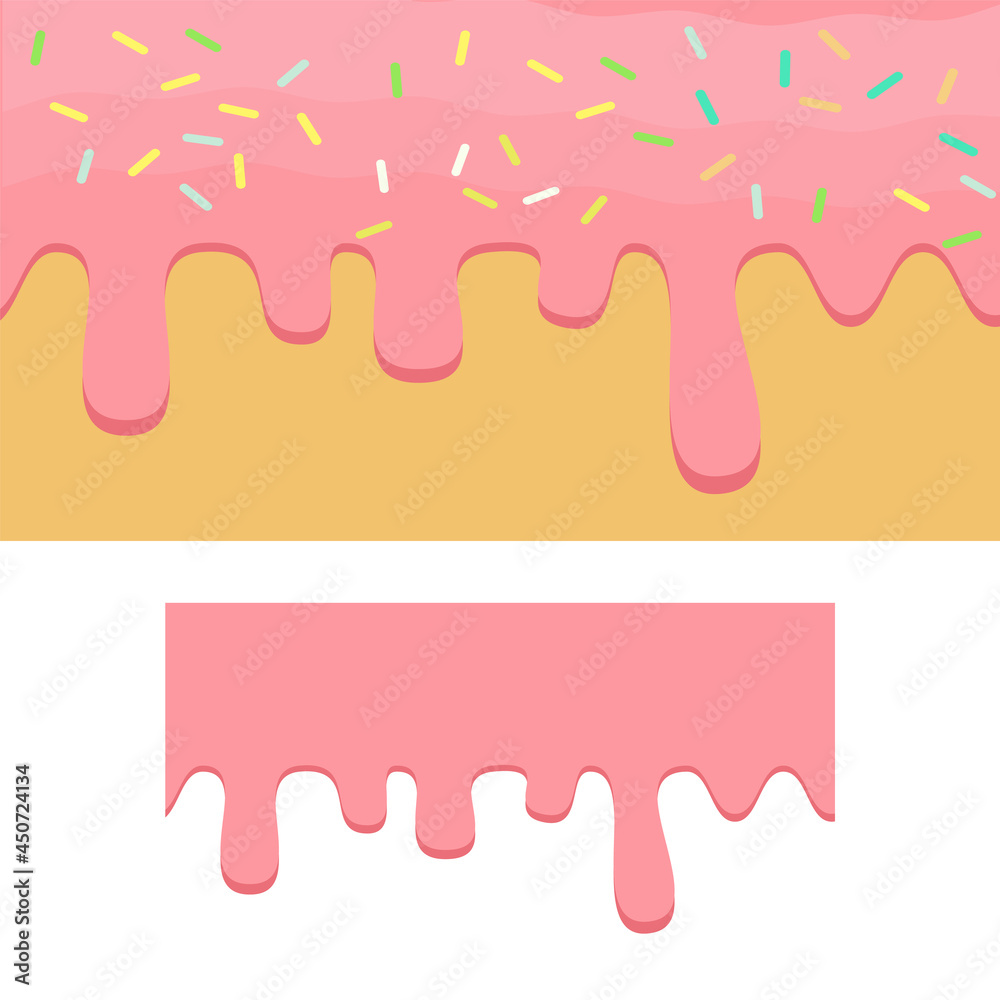 Fototapeta premium Flowing Ice Cream, food background vector