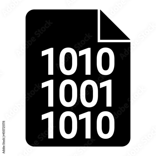 Vector Binary code Glyph Icon Design