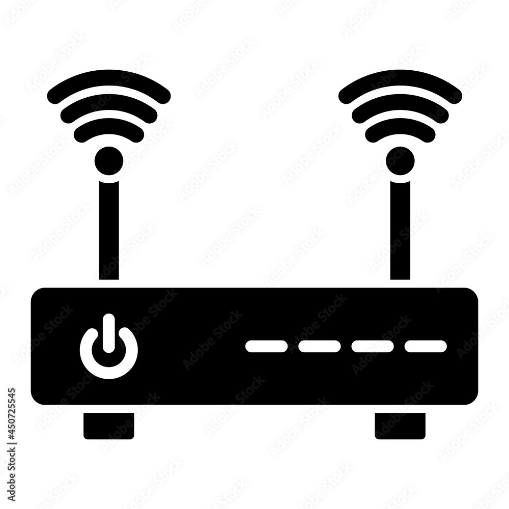 Vector Modem Glyph Icon Design Vector Modem Glyph Icon Design