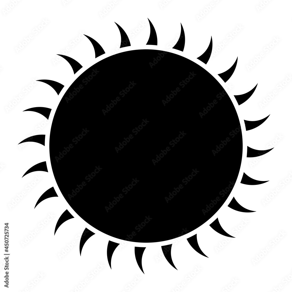 Vector Sun Glyph Icon Design