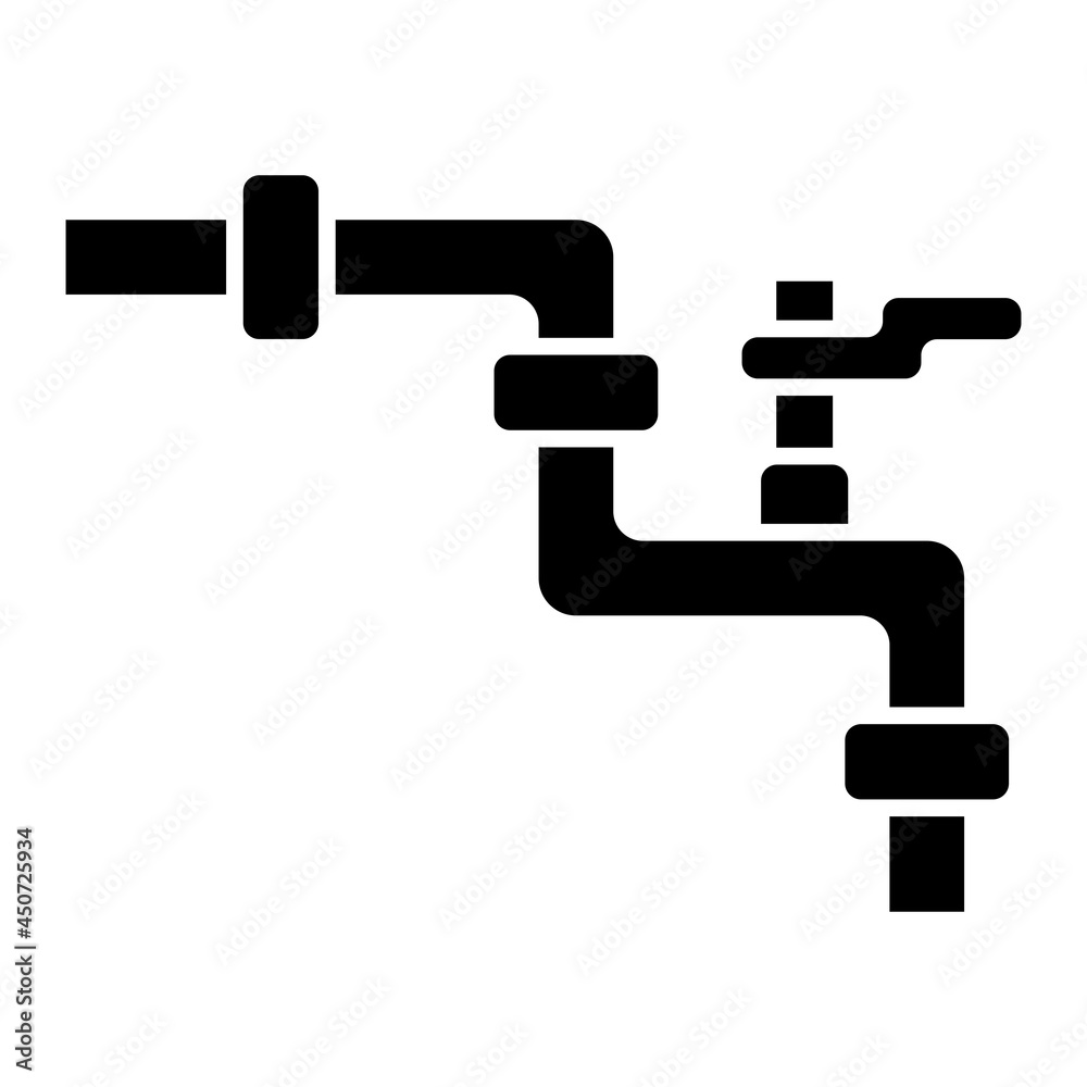 Vector Pipe Glyph Icon Design Vector Pipe Glyph Icon Design