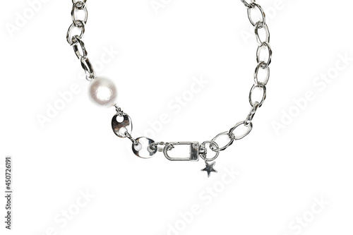 Wallpaper Mural Stylish chain choker isolated on white. Woman trendy fashion accessories. Fashionable jewelry. Torontodigital.ca