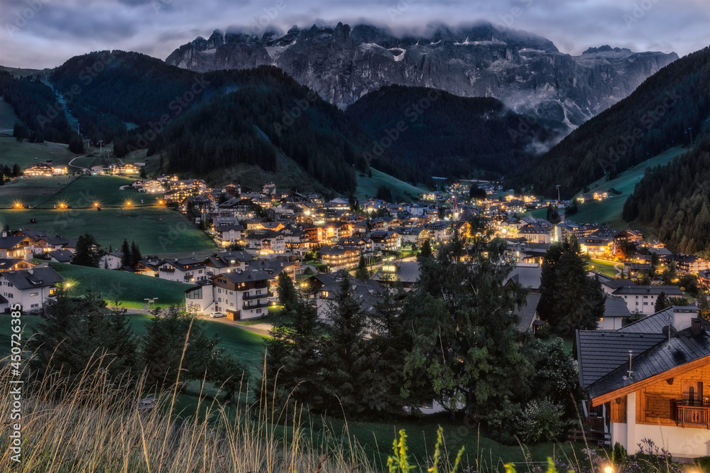 Dolomites Val Gardena, mountain valleys