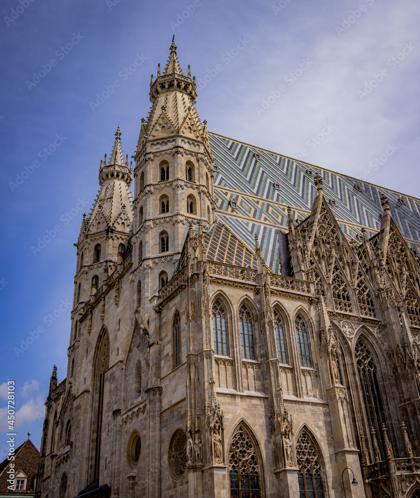 Fototapeta premium Cathedral St Stephan in Vienna called Stephansdom in the city center - travel photography