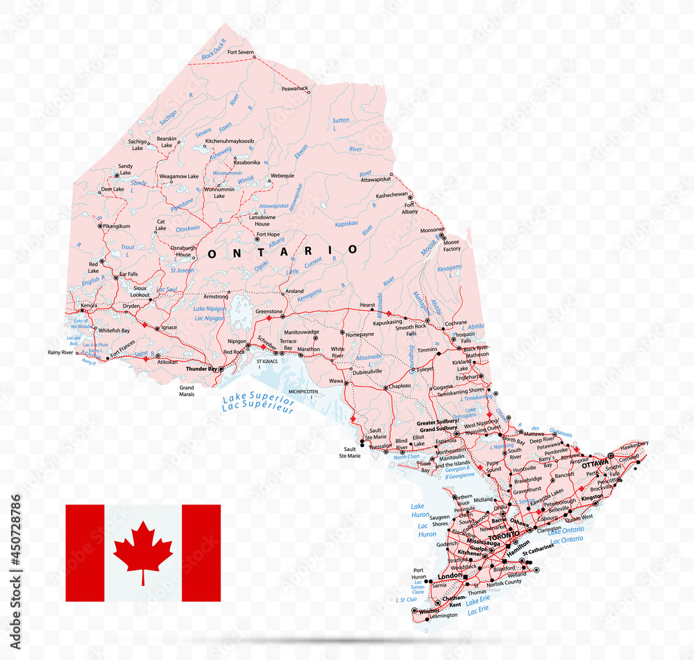 Fototapeta premium Ontario Map