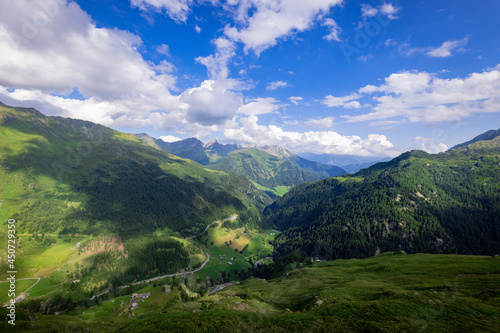 Wonderful panoramic view over the mountains in the Austrian Alps - travel photography