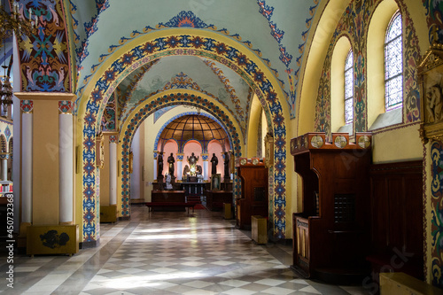 The interior of the parish church in Ostr  w Wielkopolski