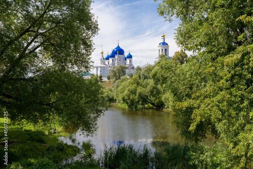 A typical Russian landscape. Holy Bogolyubsky Convent. Bogolyubovo, Vladimir Region, Russia photo