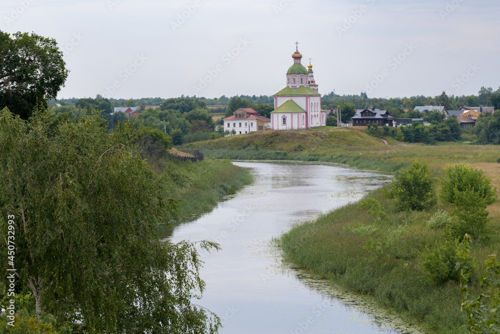 View of Suzdal with Church of Elijah the Prophetl. Suzdal, Russia