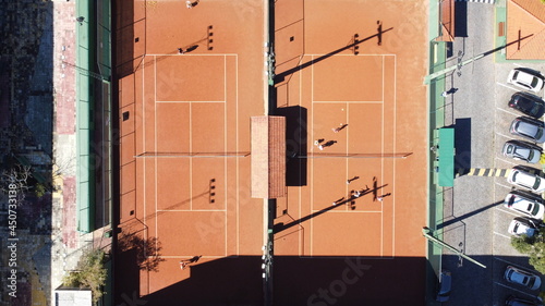 Quadra de tênis - Clube - Brasil photo