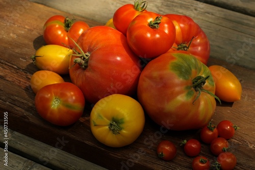 Heirloom home grown tomatoes  summer  