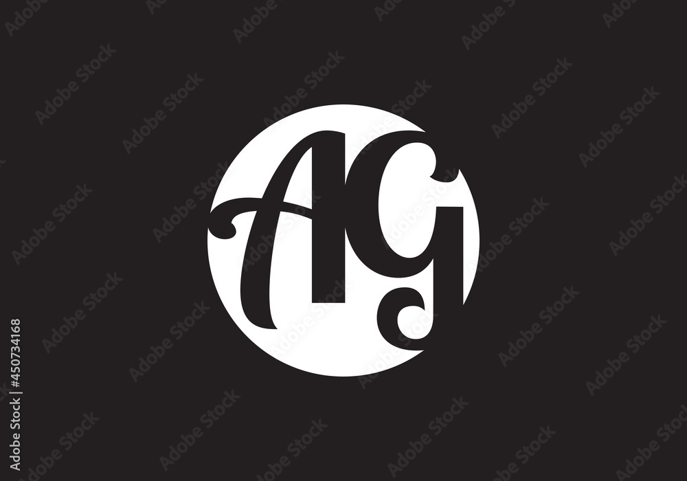 Obraz premium this is a creative latter AG iconic logo symbol 