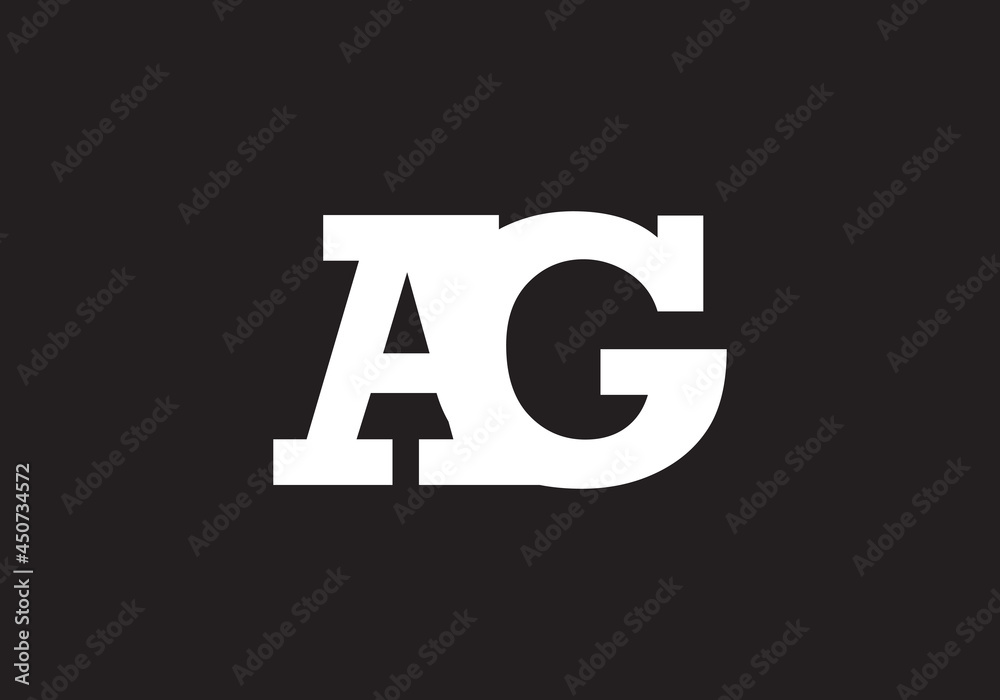 Fototapeta premium this is a creative latter AG iconic logo symbol