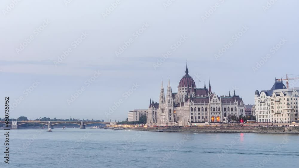Hungarian Parliament Building Day to Night Time Lapse, Budapest, Hungary Hungarian Parliament Building Day to Night Time Lapse, Budapest, Hungary