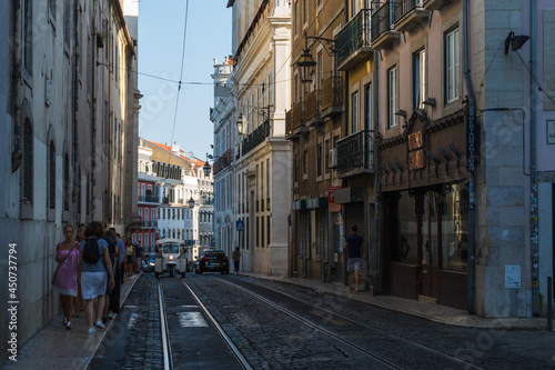 transport of tourists in the streets of lisbon © tomascarlos