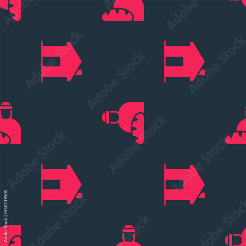Set Real estate and Feeding the homeless on seamless pattern. Vector