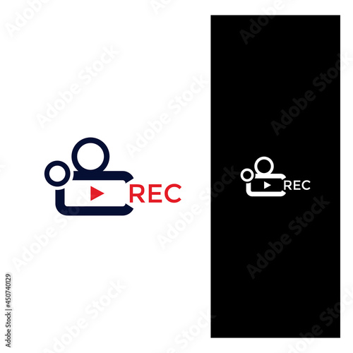 Modern simple camera recorder logo