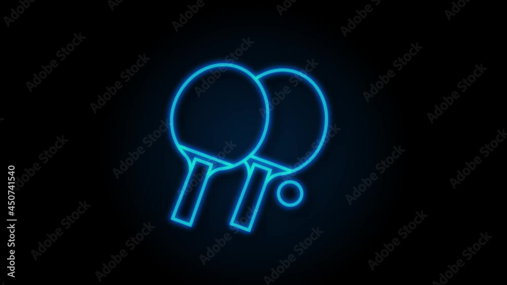 Two rackets for playing table tennis. Motion graphics. Two rackets for playing table tennis. Motion graphics.