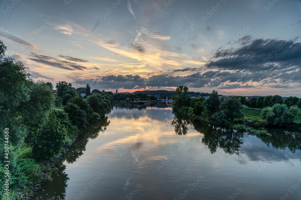 Sonnenuntergang in Regensburg