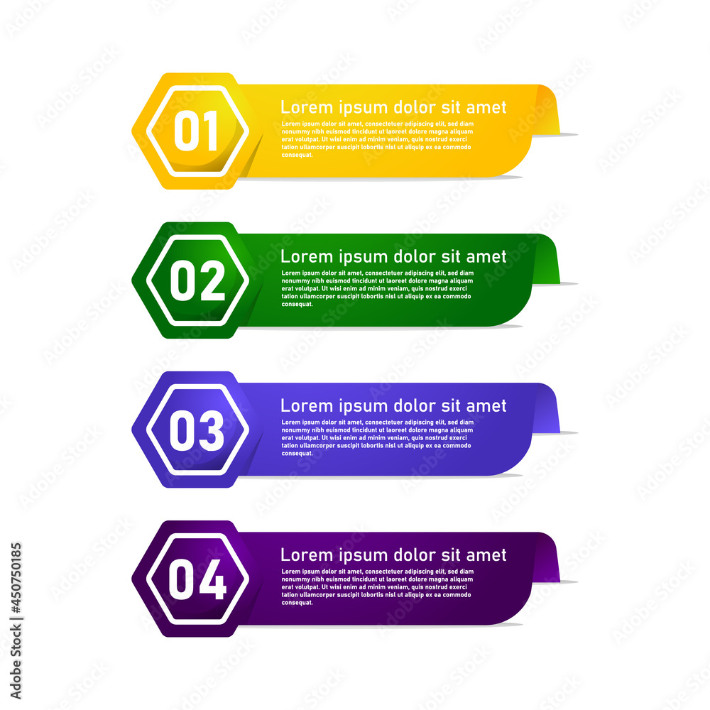 Color labels infographic banner design isolated Color labels infographic banner design isolated