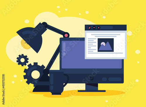desktop and website template