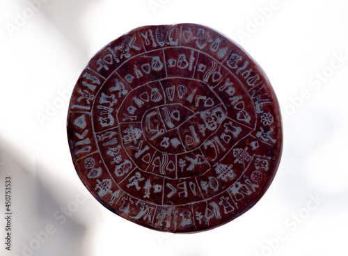 hieroglyphics, decryption, Phaistos Disc, Phaestos Disc. Linear A. photo