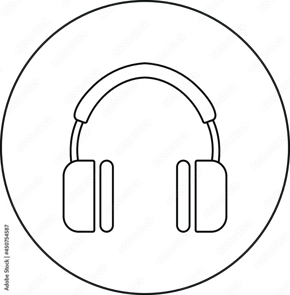 Headphone icon vector design Headphone icon vector design