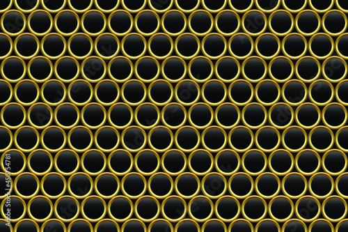Golden luxury background with circles. Vector illustration.
