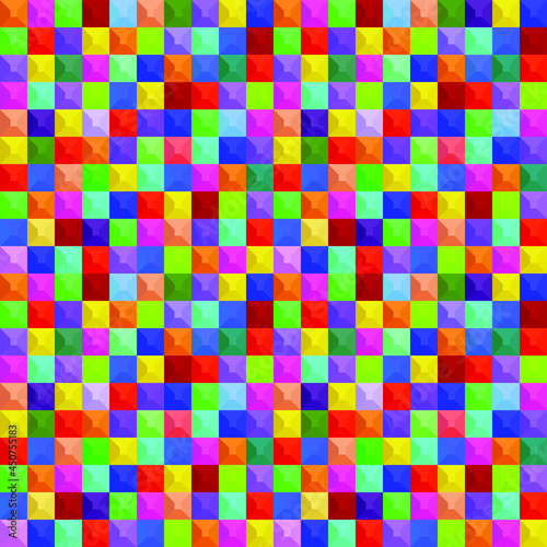 Colorful geometric background. Mosaic tiles. Vector illustration. © Karine