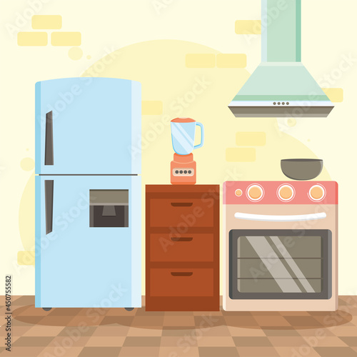 kitchen appliances scene